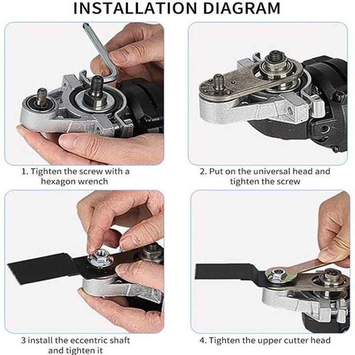Complete universal angle grinder conversion set, ideal for diverse grinding applications