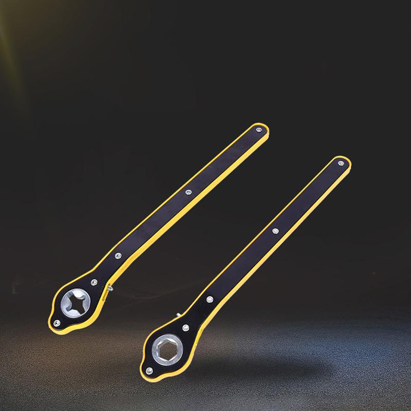Heavy-duty universal auto jack ratchet wrench, ideal for car tire changes and vehicle emergencies.