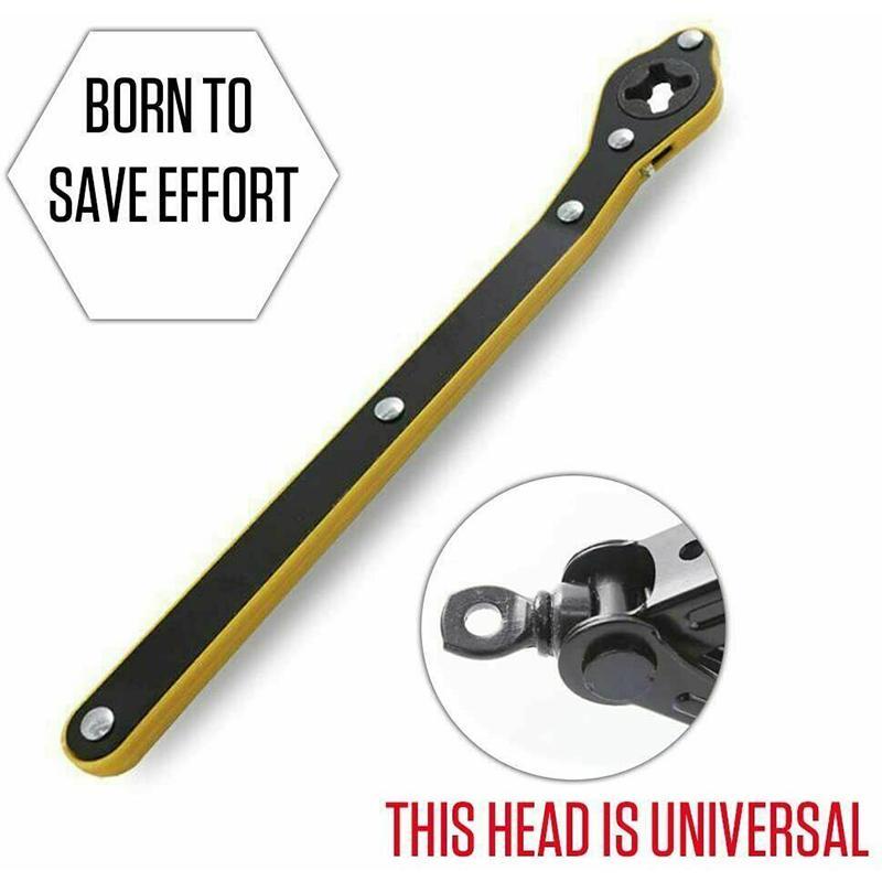 Durable universal auto jack ratchet wrench, perfect for vehicle repair and roadside tire changes.