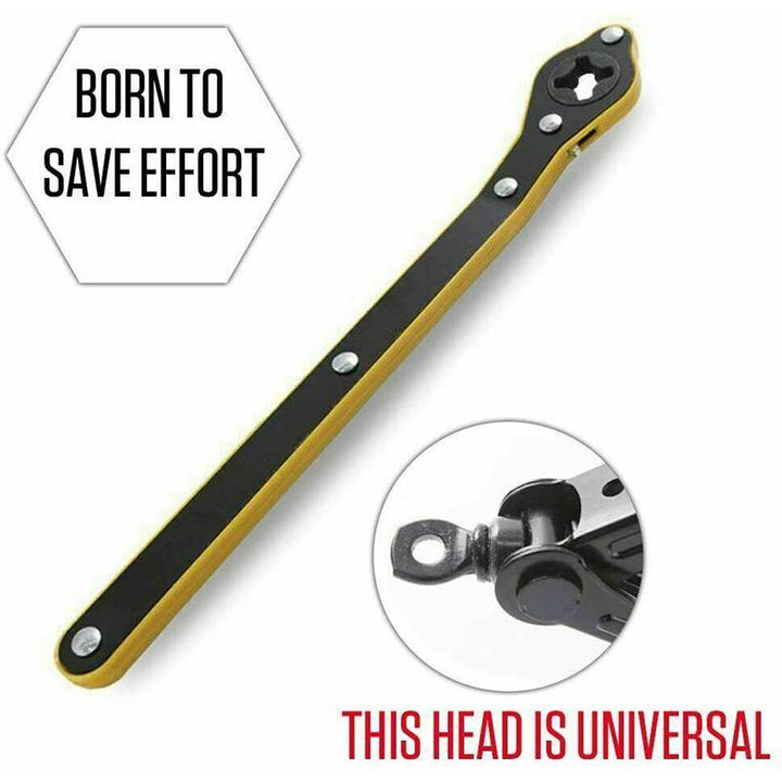 Durable universal auto jack ratchet wrench, perfect for vehicle repair and roadside tire changes.