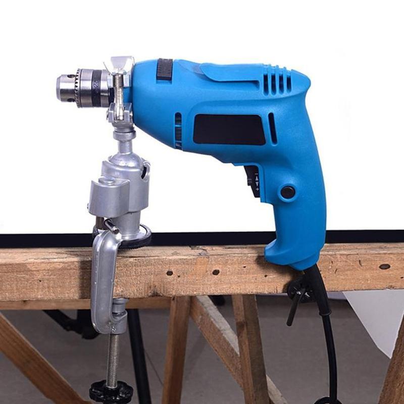 Rotary tool holder with a robust bench clamp, perfect for hands-free operation in any crafting setup.