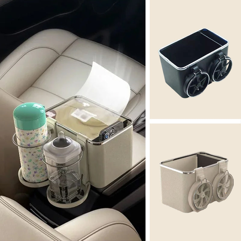 Top-down view of the Universal Car Armrest Storage Box, a practical solution for car organization and tidiness.