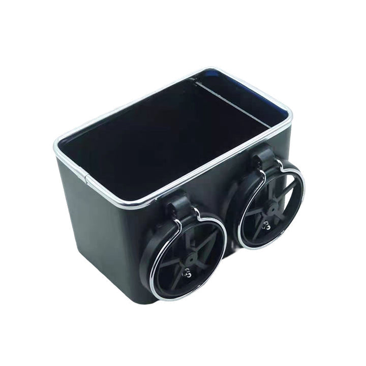 Premium quality Universal Car Armrest Organizer, shown installed in a car, keeping the console tidy.