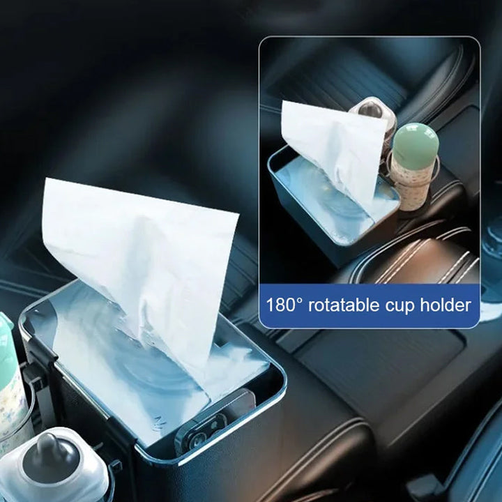Universal car organizer designed for armrest consoles, providing extra storage and a cleaner auto interior.