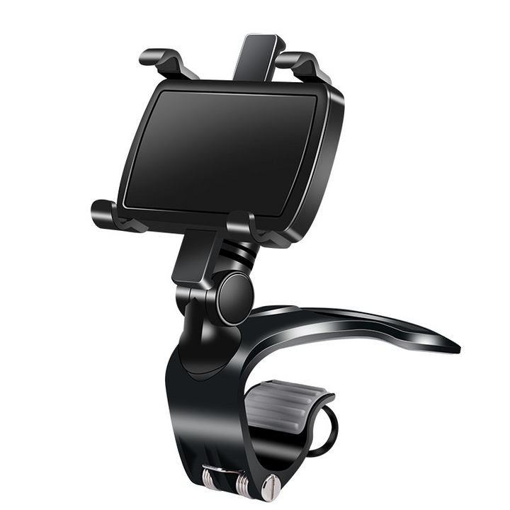 User demonstrating installation of universal car phone mount on car dashboard, secure phone holder.