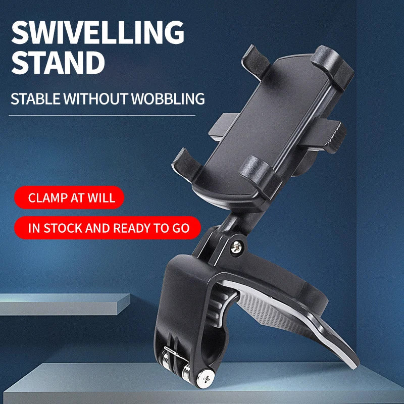 Dashboard car phone mount, universal fit, strong grip, ideal for GPS and navigation on the road.