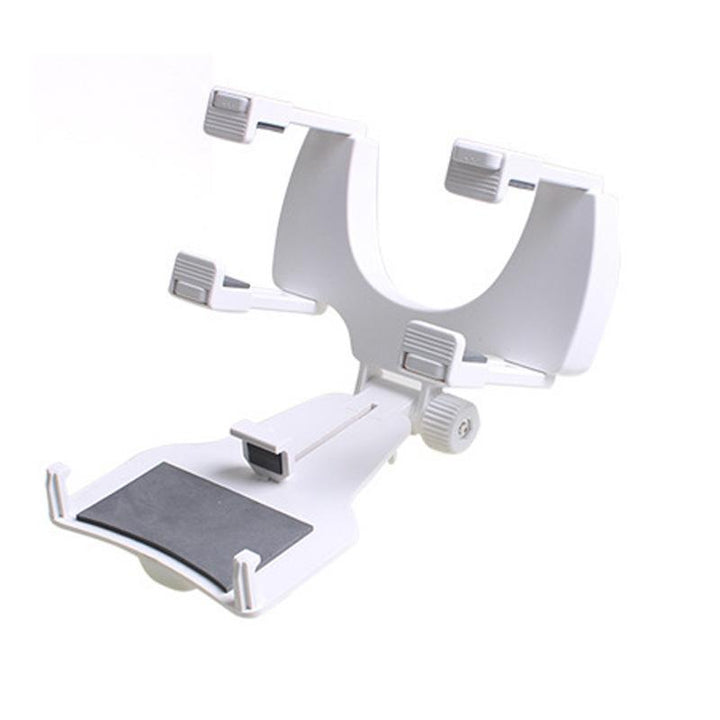 Adjustable car phone mount for rearview mirror, compatible with various smartphones