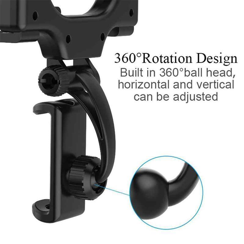 Car accessory: universal phone holder, securely mounted on rear view mirror for driving