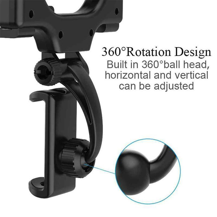 Car accessory: universal phone holder, securely mounted on rear view mirror for driving
