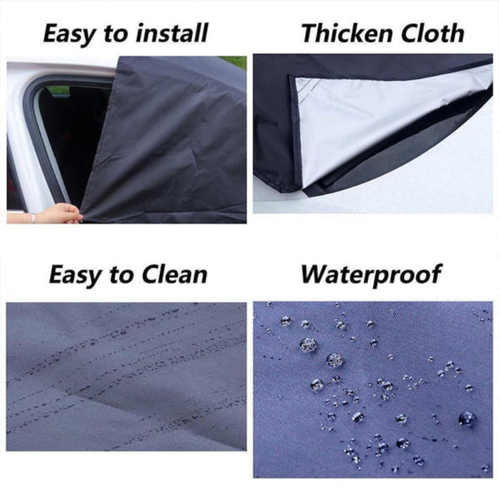 Auto accessories: universal windshield cover in a storage pouch