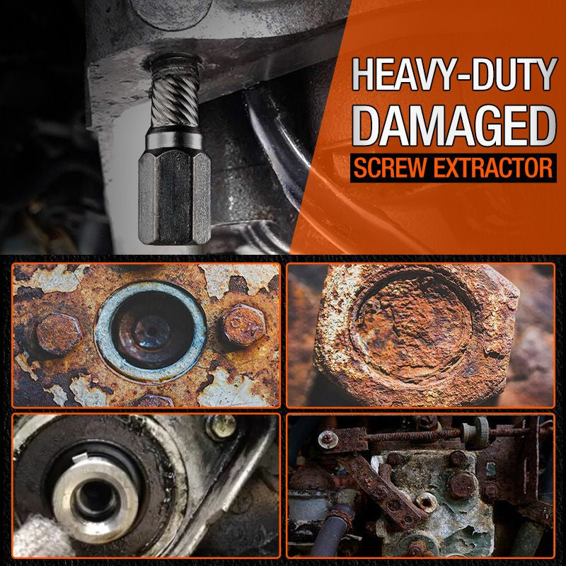 Close-up of a damaged screw extractor bit, essential hand tool for bolt removal & auto repair