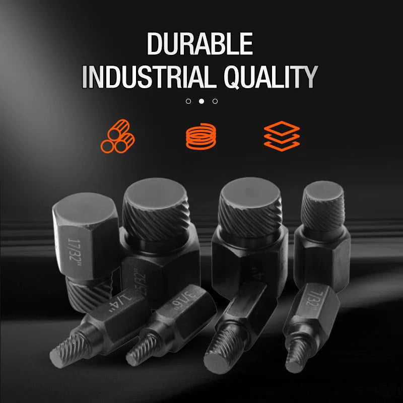 Extractor set neatly organized in a durable case, perfect for damaged screw and bolt removal