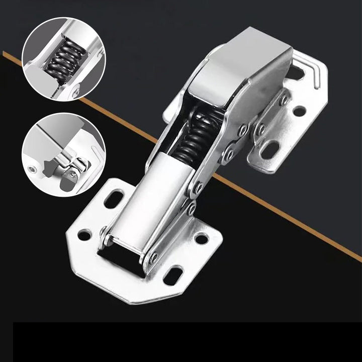 Universal drill-free steel cabinet hinges, ideal for upgrading old kitchen cabinet doors