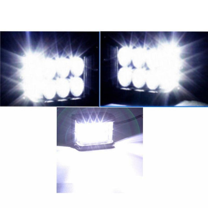 Pair of robust dual color LED strobe pod lights, ideal for vehicle safety and work light applications