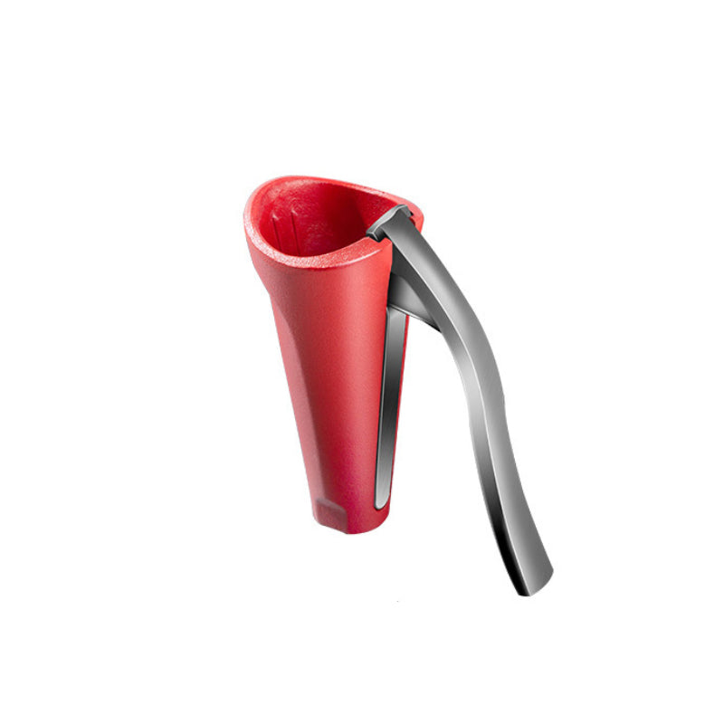 Top-down shot of the nut cracker, emphasizing its wide opening to accommodate different nut sizes.