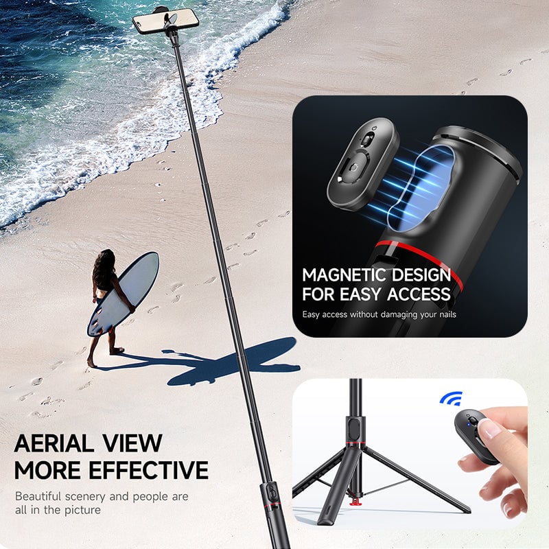 Vlogging tripod for phones, extendable design allows multiple shooting angles, essential camera gear