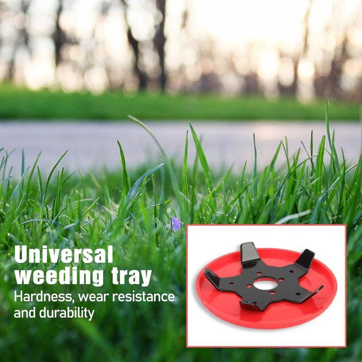 Universal weeding tool for garden and lawn care, showcasing its robust steel construction