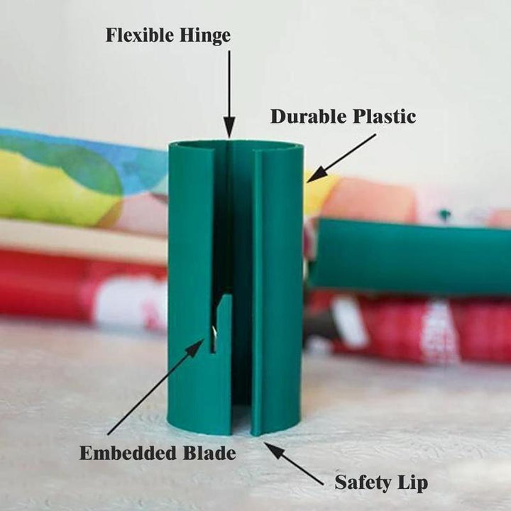 Compact gift wrapping tool, ideal papercraft cutter for efficient and tidy holiday gift preparation
