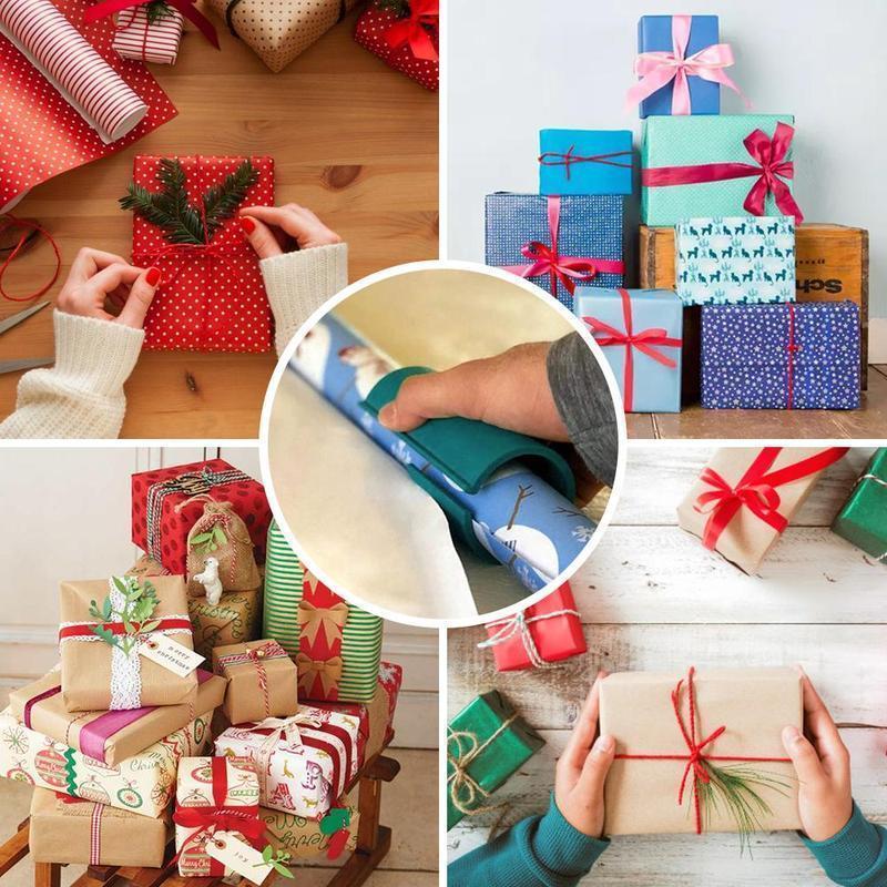 Universal paper cutter tool for gift wrapping, simplifies holiday preparations and ensures perfect edges