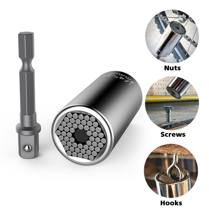 Universal Grip Socket, a durable stainless steel hand tool for efficient auto repair and home improvement.