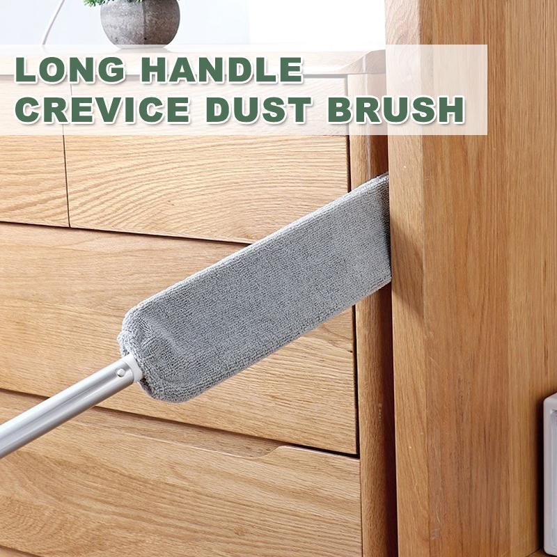 Universal long handle crevice cleaning brush for effective dust removal in tight spaces