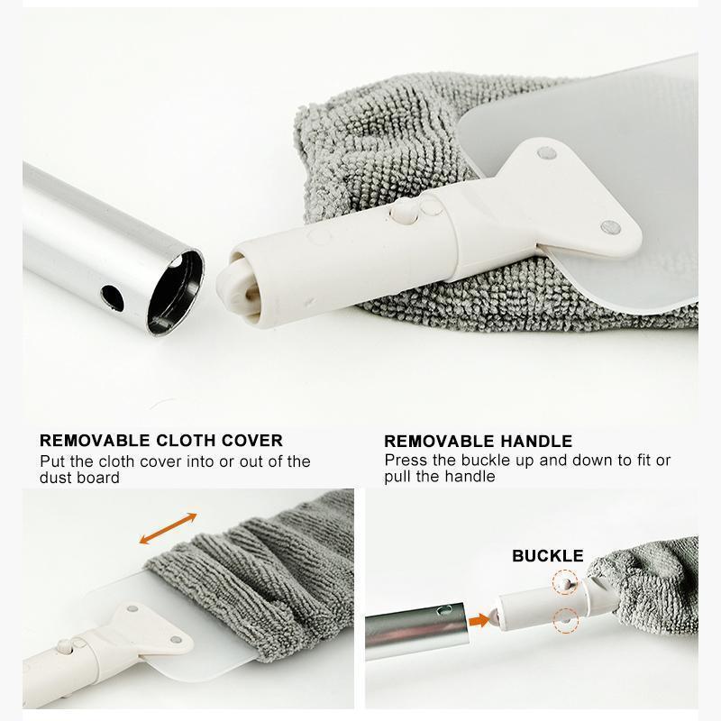 Deep-cleaning long handle brush, perfect for crevices, ensuring thorough dust removal