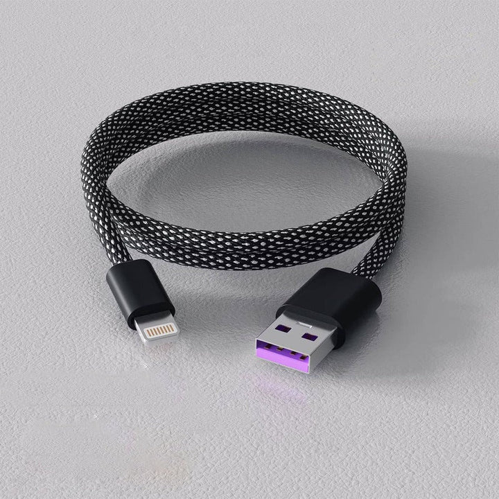Anti-tangle braided charging cable. Universal magnetic design for fast charging phones & tablets.