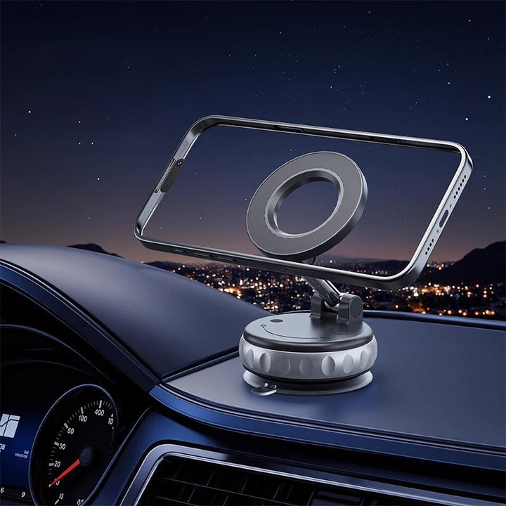 Magnetic phone holder for car interior, adjustable extension, perfect auto accessory for GPS