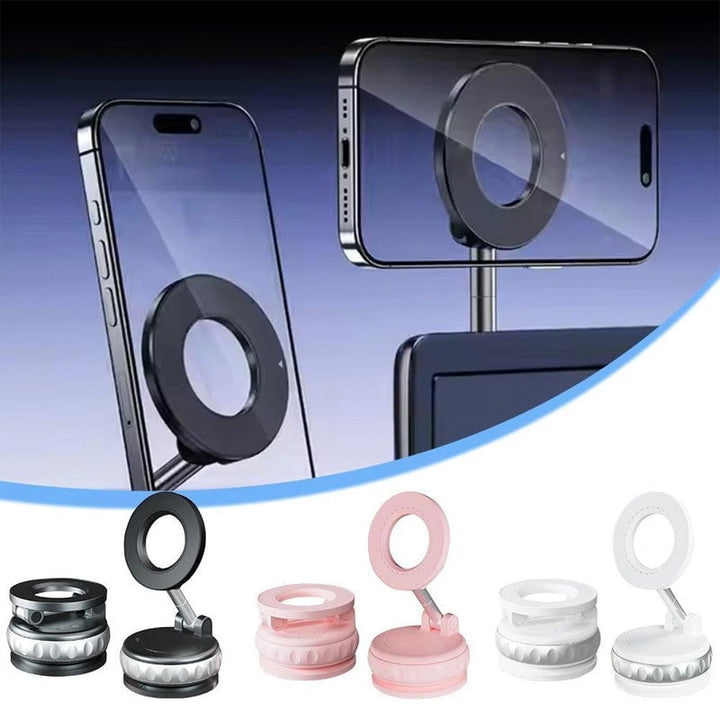 Car accessory: universal magnetic phone holder with extendable arm for dashboard placement
