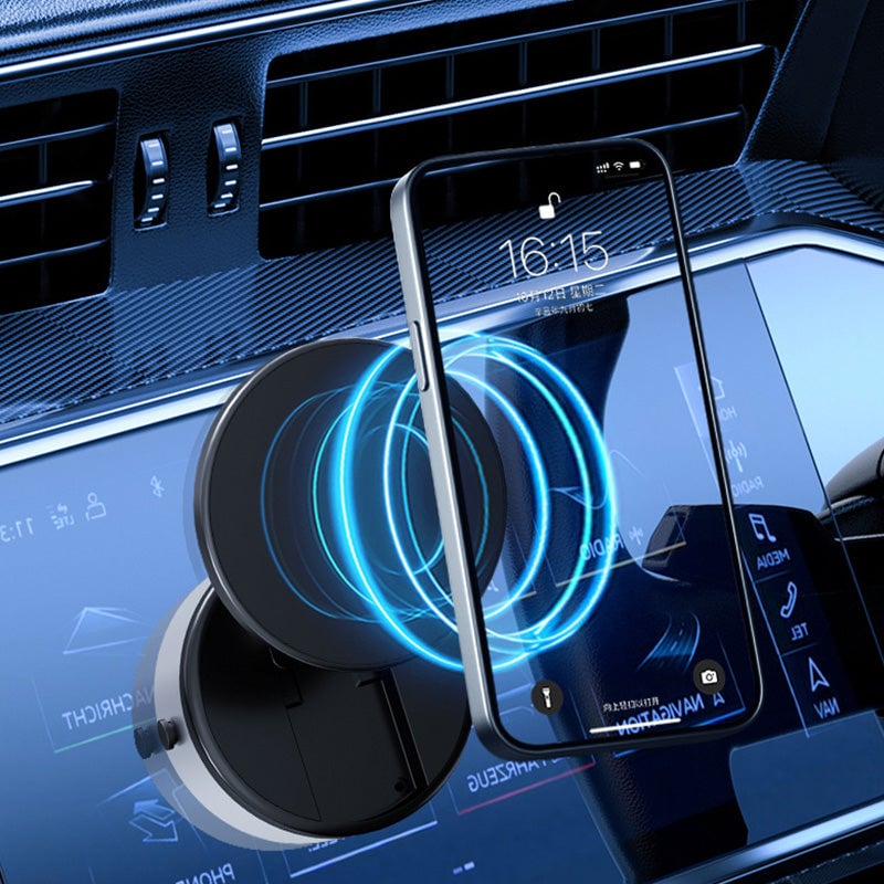 Windshield magnetic car phone holder, adjustable for optimal viewing