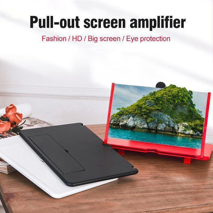 Universal mobile phone screen magnifier, 3D HD phone projector for comfortable viewing, eye protection
