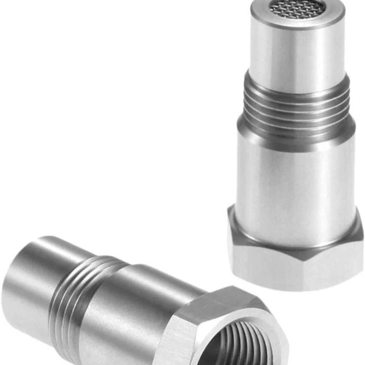 Durable stainless steel O2 sensor adapter, designed to fix check engine light warnings & optimize exhaust system.