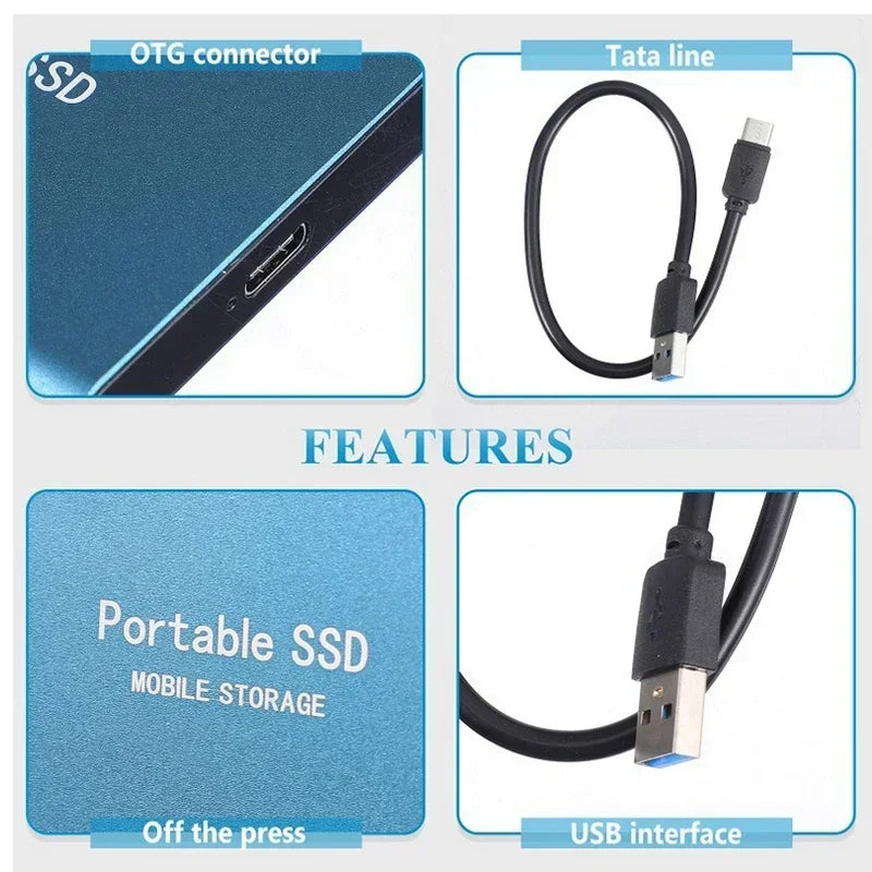 Sleek Universal Portable 128TB External SSD. A must-have mobile storage gadget for seamless data backup.