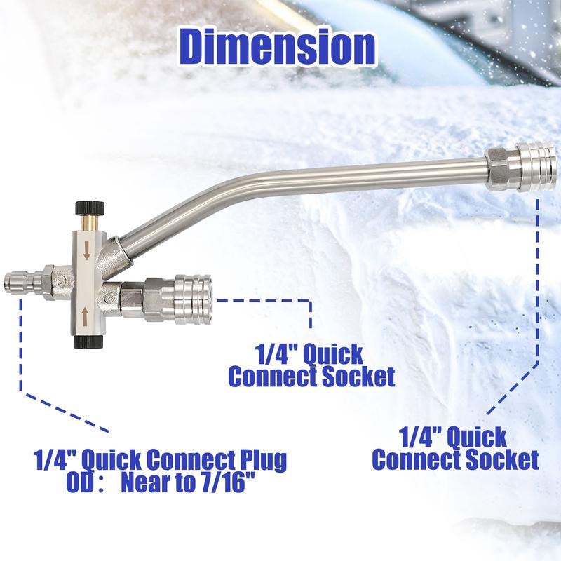 Top-down view of foam cannon with included dual connector adapter for easy attachment