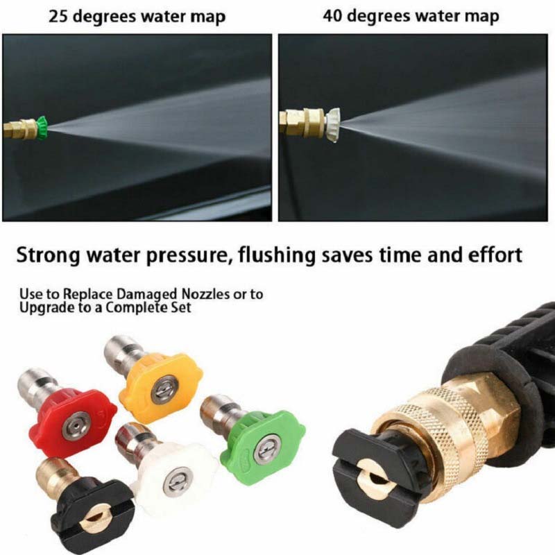 Ergonomic pressure washer foam cannon with secure dual connector adapter for detailing