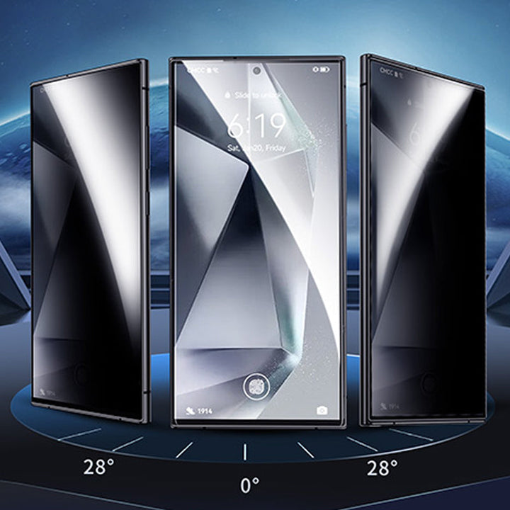 Ultra-thin privacy tempered glass screen protector for various phones