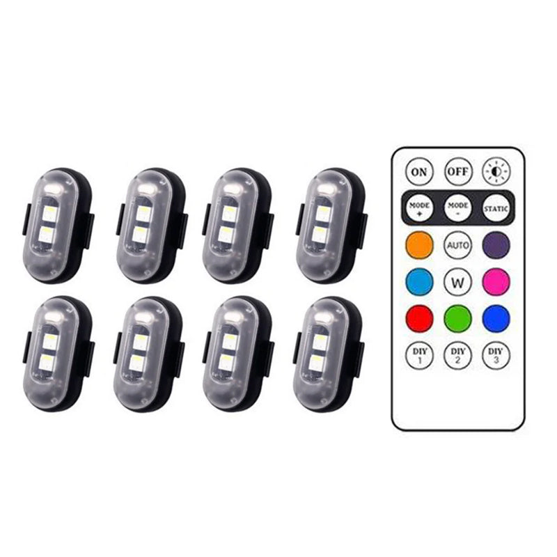 Versatile remote control LED light, enhancing safety for any vehicle or drone.