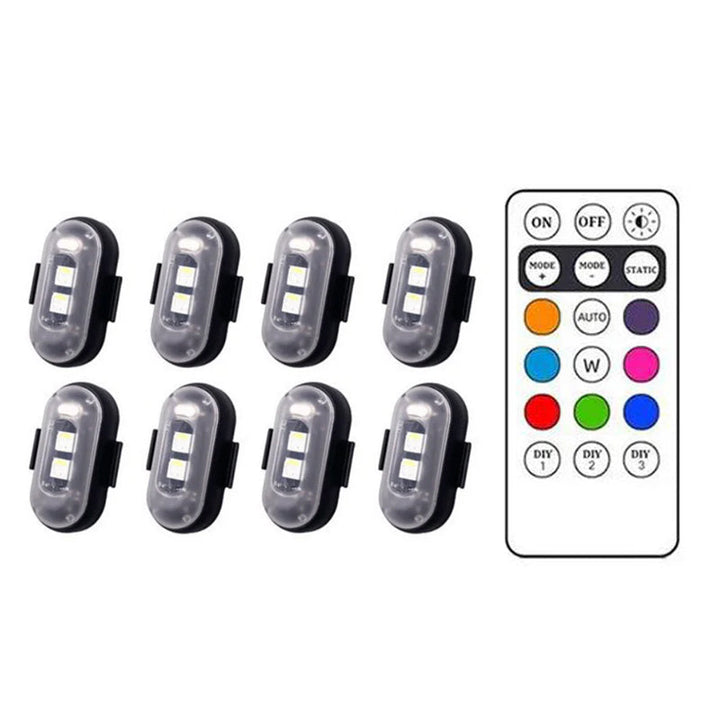 Versatile remote control LED light, enhancing safety for any vehicle or drone.