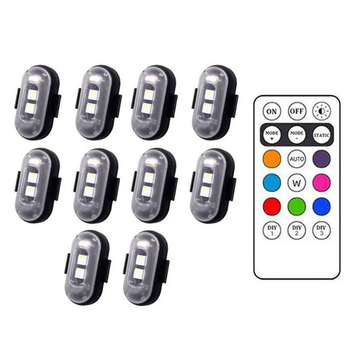 Remote-activated LED strobe light, a critical accessory for vehicle and drone safety.