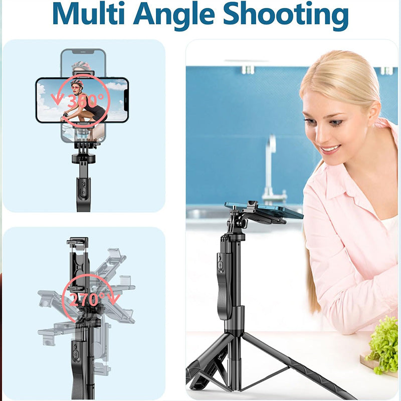 Extendable phone holder and tripod stand, universal for most mobile devices