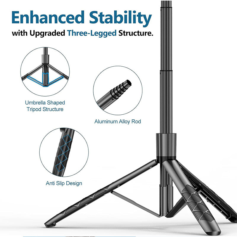 Bluetooth-enabled phone tripod for photography and vlogging on the go