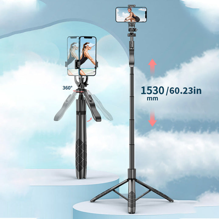 Multi-functional phone tripod stick with remote, ultimate portable phone accessory