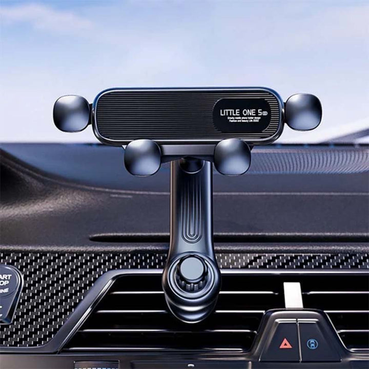 Universal rotatable car phone holder for safe dashboard mounting, ensuring stable hands-free driving