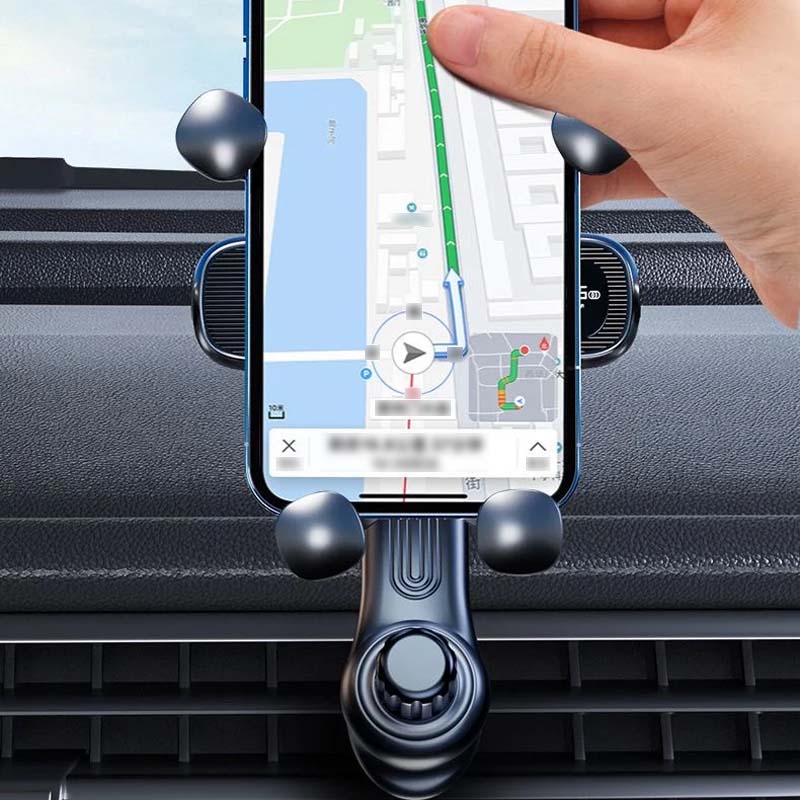 Universal car phone accessory, a rotatable mount, securely holding various smartphone models in a car