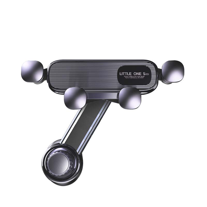 Universal rotatable car phone holder, shown from behind, highlighting its strong adhesive or clip base