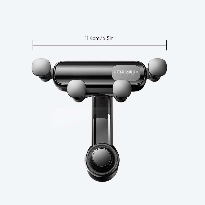 Packaging for the universal rotatable car phone holder, emphasizing its hands-free and safe driving features