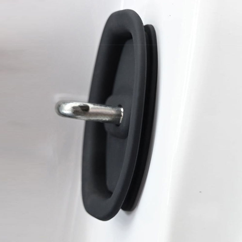 Black silicone car door lock covers, waterproof for rust prevention