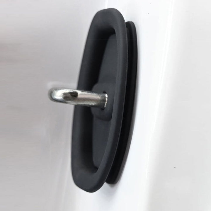 Black silicone car door lock covers, waterproof for rust prevention
