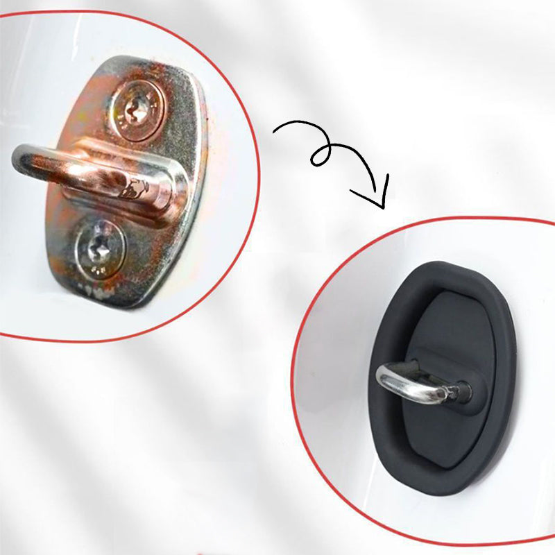 Detail of silicone car door lock protector, sleek design & auto exterior upgrade