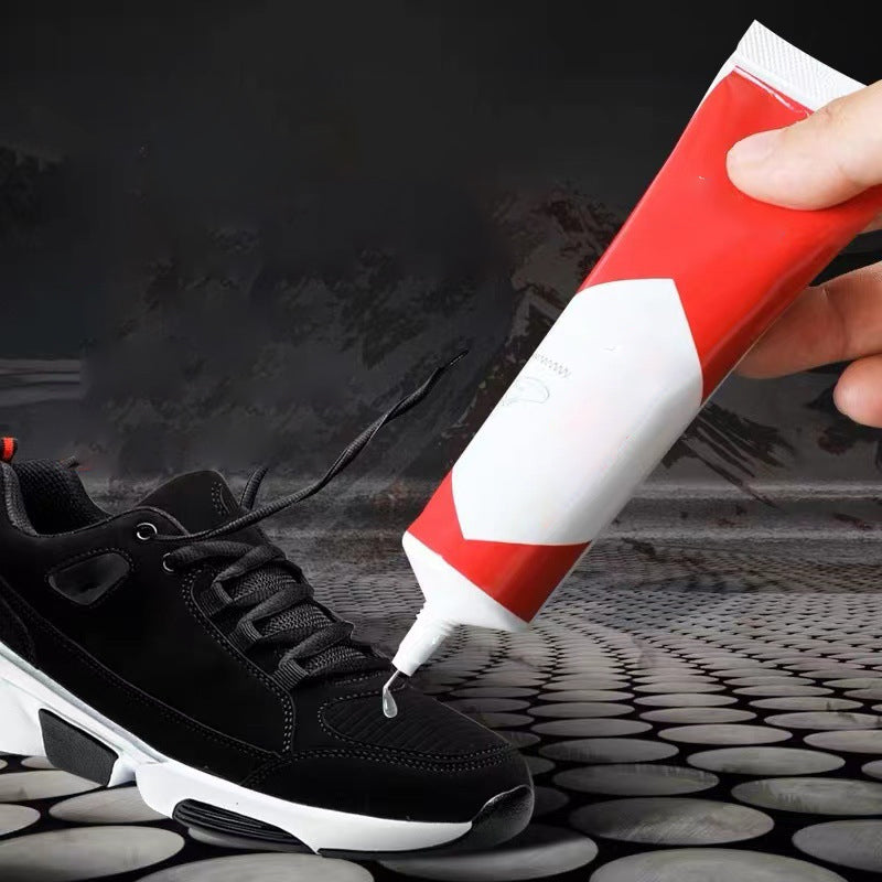 Shoe repair glue tube, strong bond adhesive for DIY footwear fixes, versatile for various materials